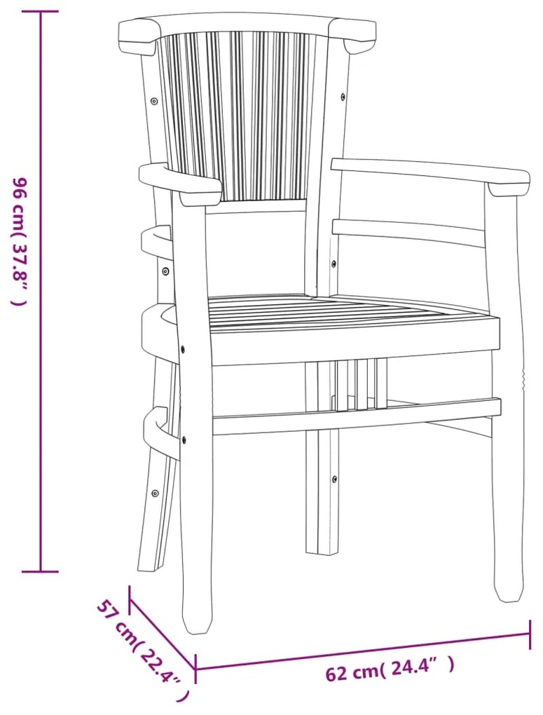 Conjunto de jantar para jardim 7 pcs madeira de teca maciça