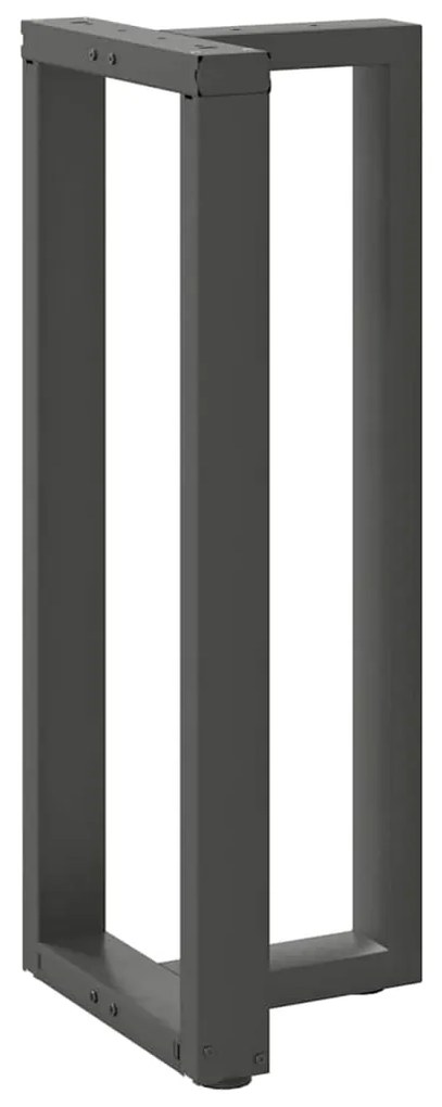Pés para mesa de bar em forma de T, 2 peças, antracite, 40x35x(100-101