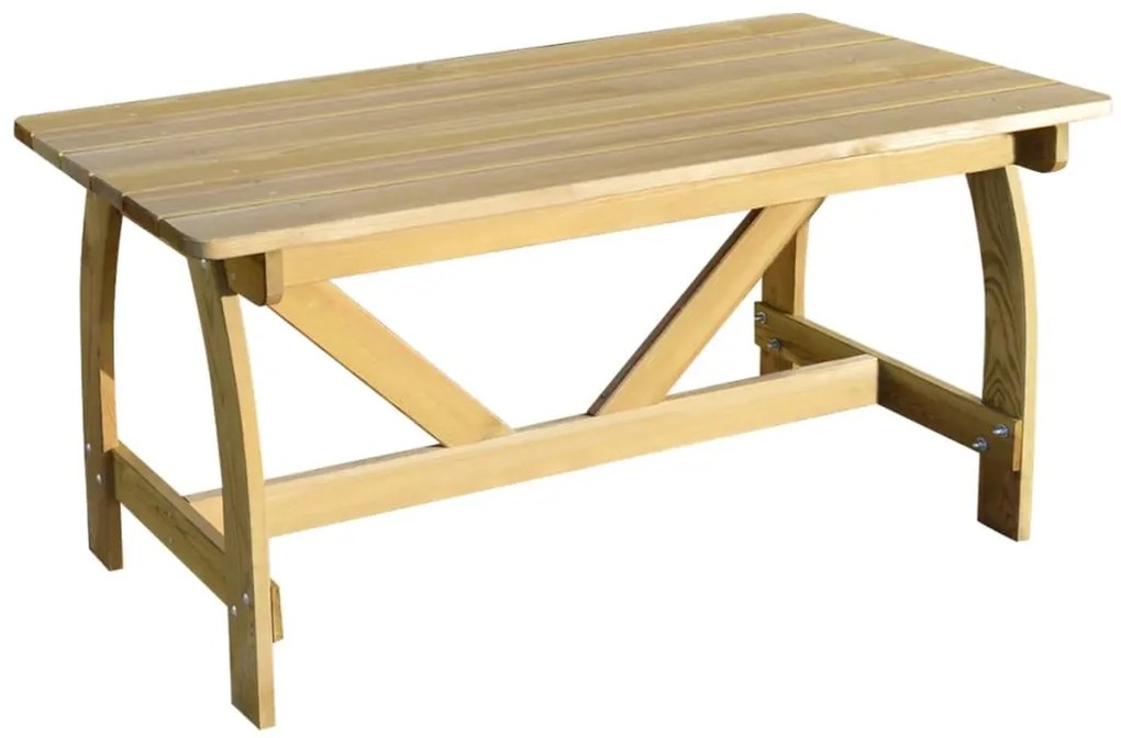 41962 vidaXL Mesa de jardim 150x74x75 cm madeira de pinho impregnada