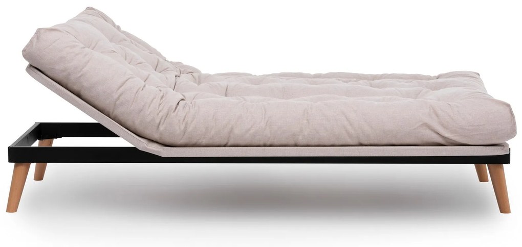 Sofá-Cama de 3 Lugares Saki – Creme – 185x92x82 cm