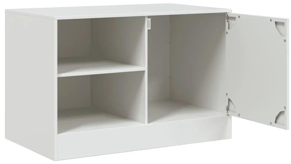 Móveis de TV 2 pcs 67x39x44 cm aço branco