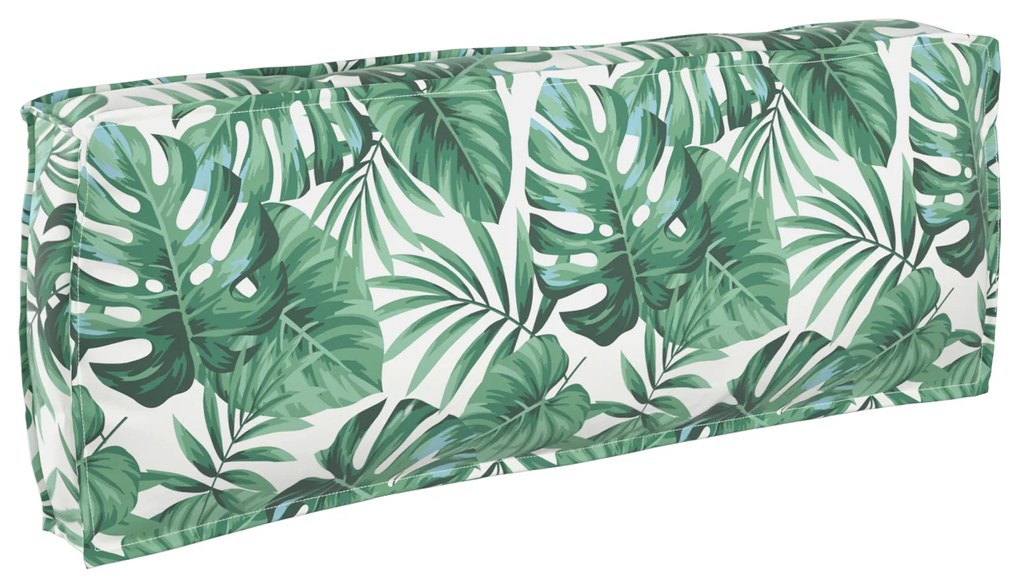 vidaXL Capa de Palete para Costas Padrão de Folhas 120x40x12 cm Tecido Oxford