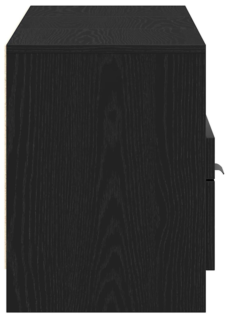 Estante para TV Carvalho Preto 150x33,5x45 cm Madeira Revestida