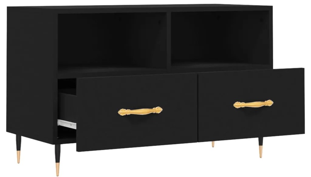 Móvel p/ TV 80x36x50 cm derivados de madeira preto