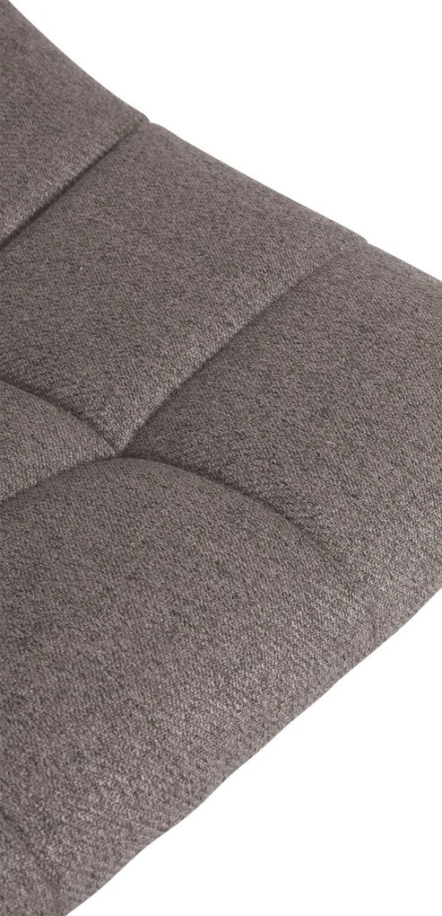 Banco de bar Jerry em tecido com estrutura cromada 87-108,5 x 43 x 46,5 cm Cinzento