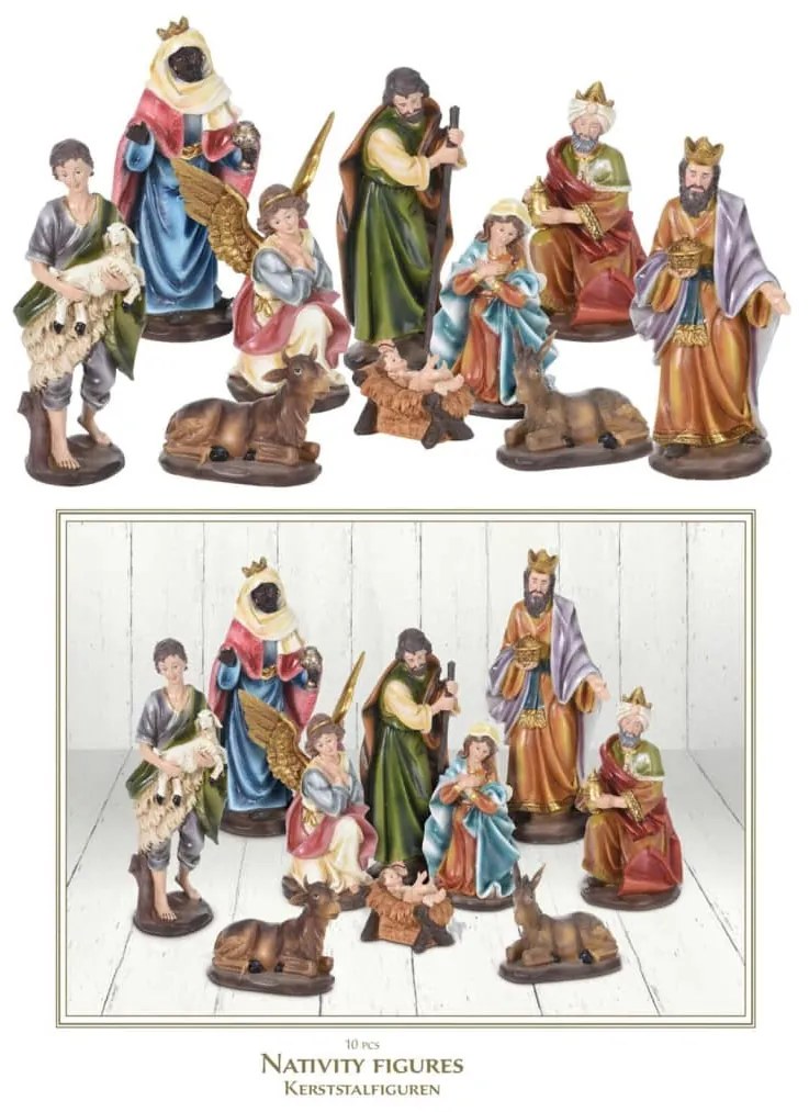439785 Ambiance Conjunto de presépio de Natal 10 pcs