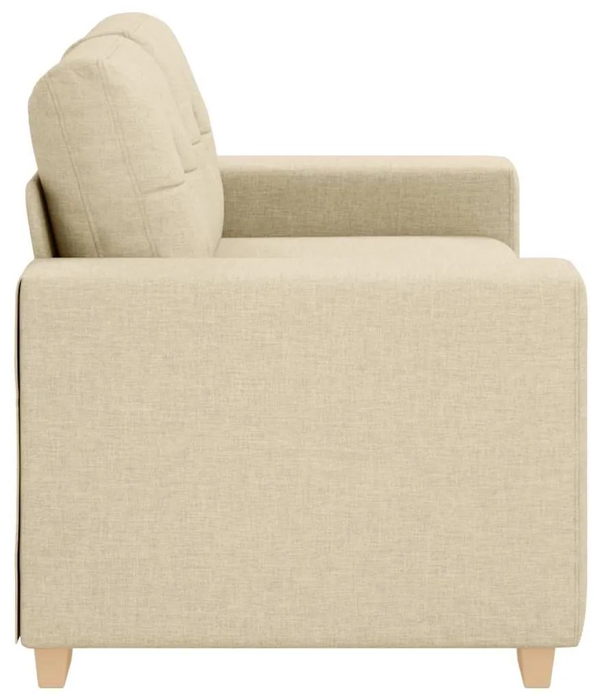 Sofá Loveseat vidaXL Creme 120 cm de Tecido