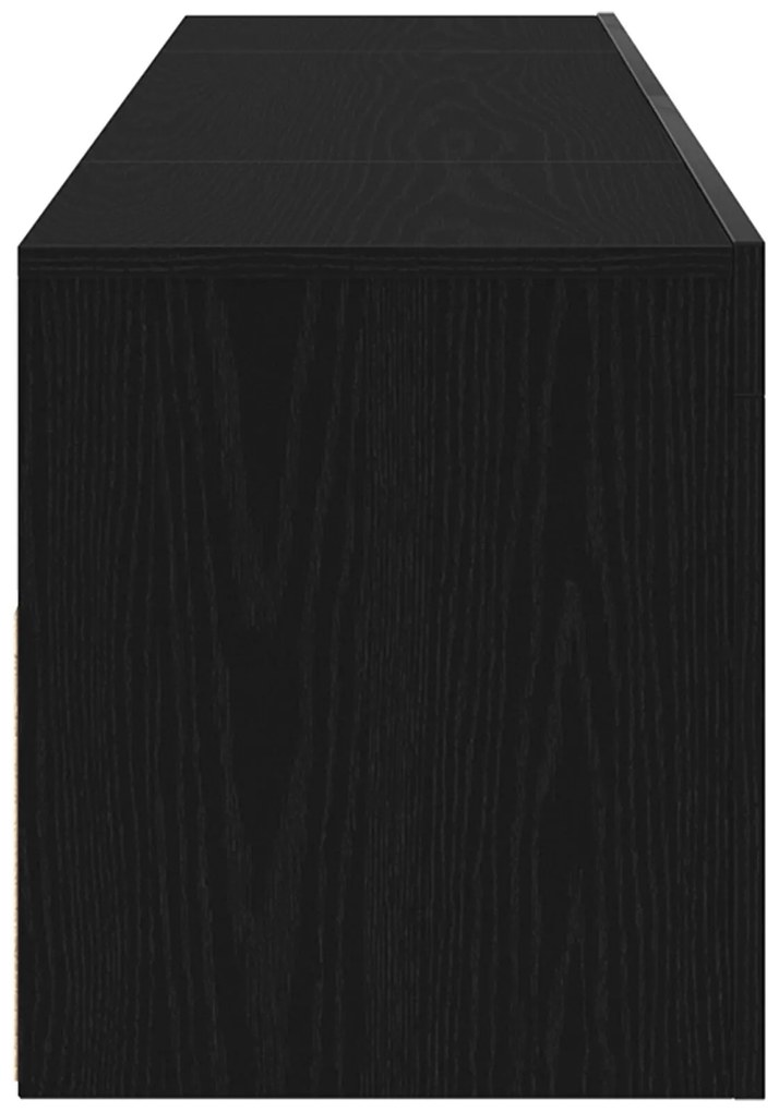 Estante para TV vidaXL com LED Carvalho Preto 120x35x40 cm Madeira de