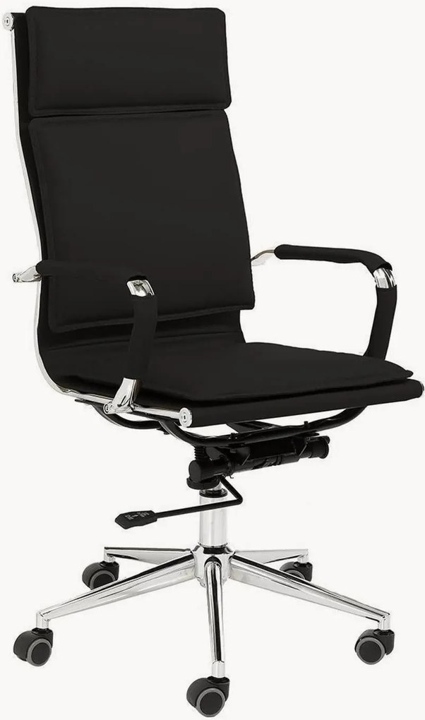 Cadeira de escritório em couro sintético regulável em altura Premier
