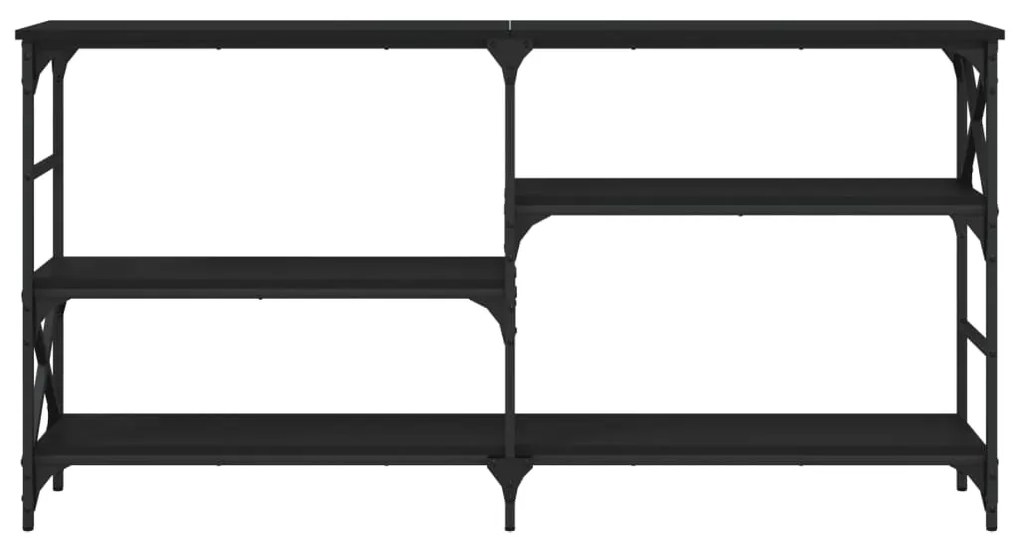 Mesa consola 150x29x76,5 cm derivados de madeira preto