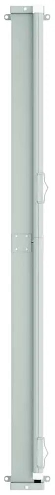 Toldo lateral retrátil para pátio 200x600 cm cinzento