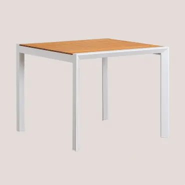 Mesa De Jardim Archer Classic Em Madeira De Eucalipto E Alumínio 90 X 90 Cm & Gardénia Branco - Sklum
