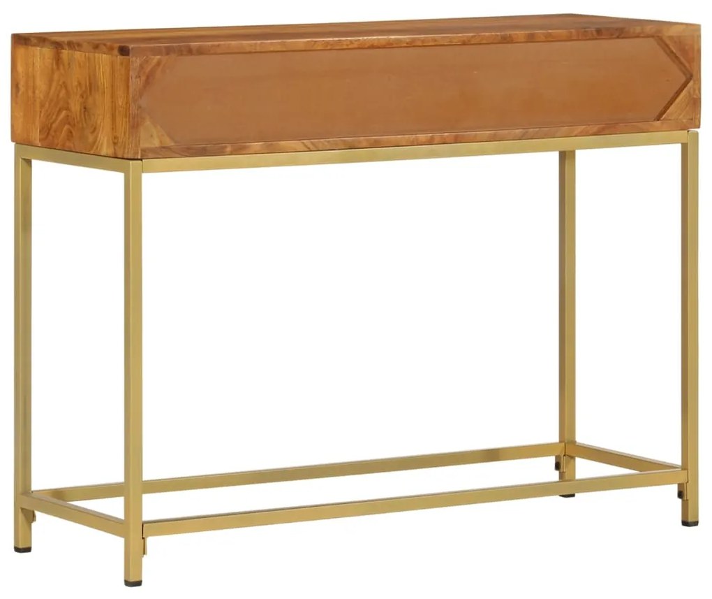 Mesa consola 100x35x76 cm madeira de acácia maciça