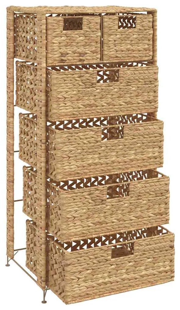 Unidade de arrumação com 6 cestos 47x37x100 cm jacinto de água