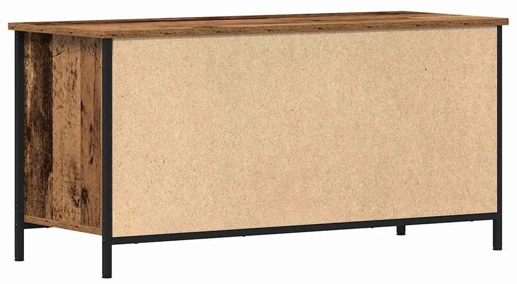 Gabinete de TV Madeira Antiga 100x40x50 cm Madeira de Engenharia e Aço