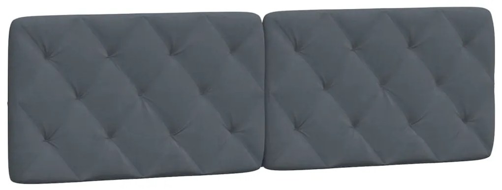 Estrutura de cama sem colchão 160x200 cm veludo cinzento-escuro