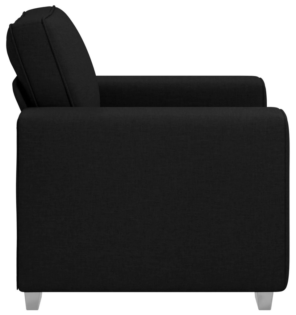 Poltrona vidaXL Preta 59 cm em Tecido