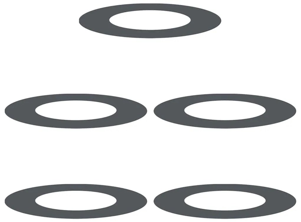 Conjunto de Plantadeiras Plásticas Antracite Plástico Grande