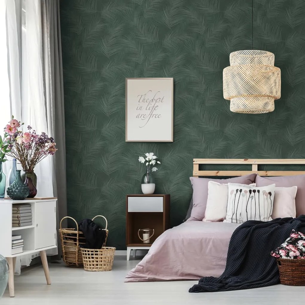 DUTCH WALLCOVERINGS Papel de parede Palm verde