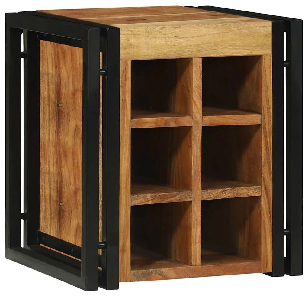 vidaXL Escorredor de Vinho 35 x 35 x 39 cm Madeira Sólida de Acácia