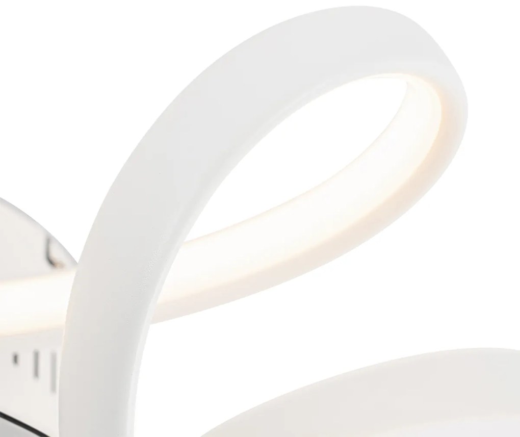Ventilador de teto branco com LED e comando remoto - Mandy Design