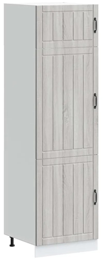 vidaXL Armário de cozinha Lucca derivados de madeira cinzento sonoma