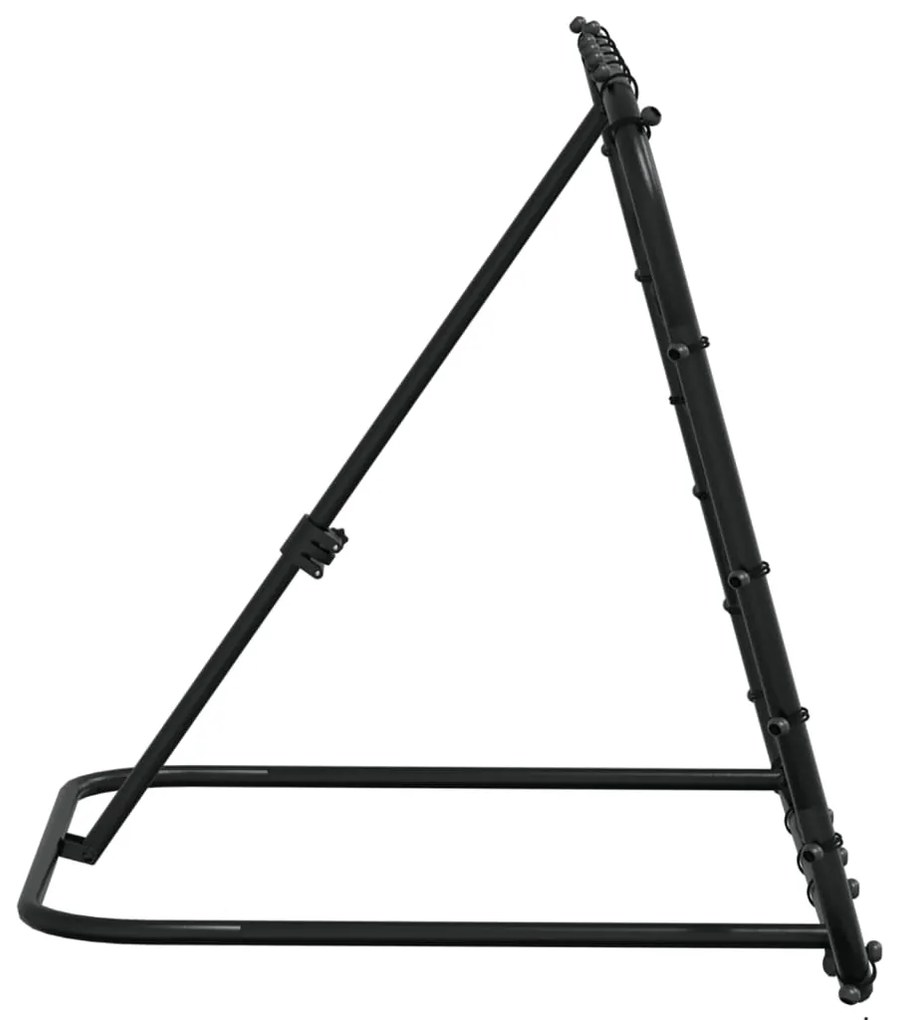 Rede de ressalto de futebol ajustável 84x73x60-80 cm aço preto