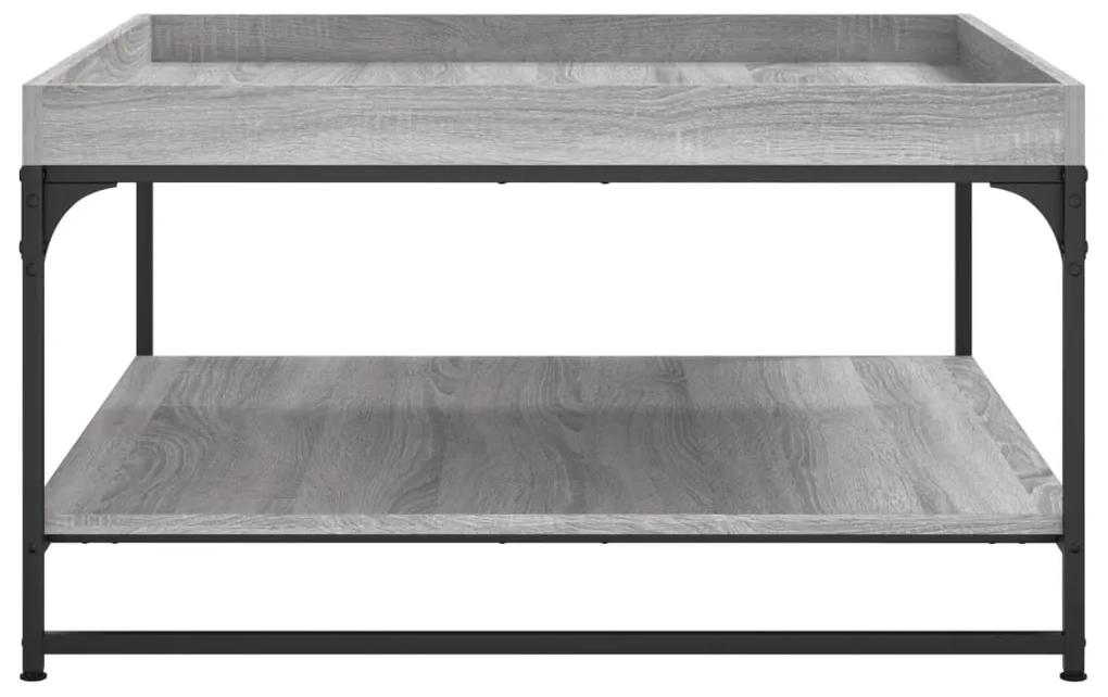 Mesa de centro 80x80x45 cm derivados madeira/ferro cinza sonoma