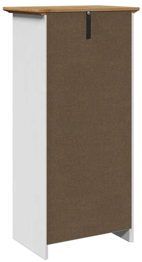 Armário de casa de banho BODO 44x30x90 cm branco e castanho