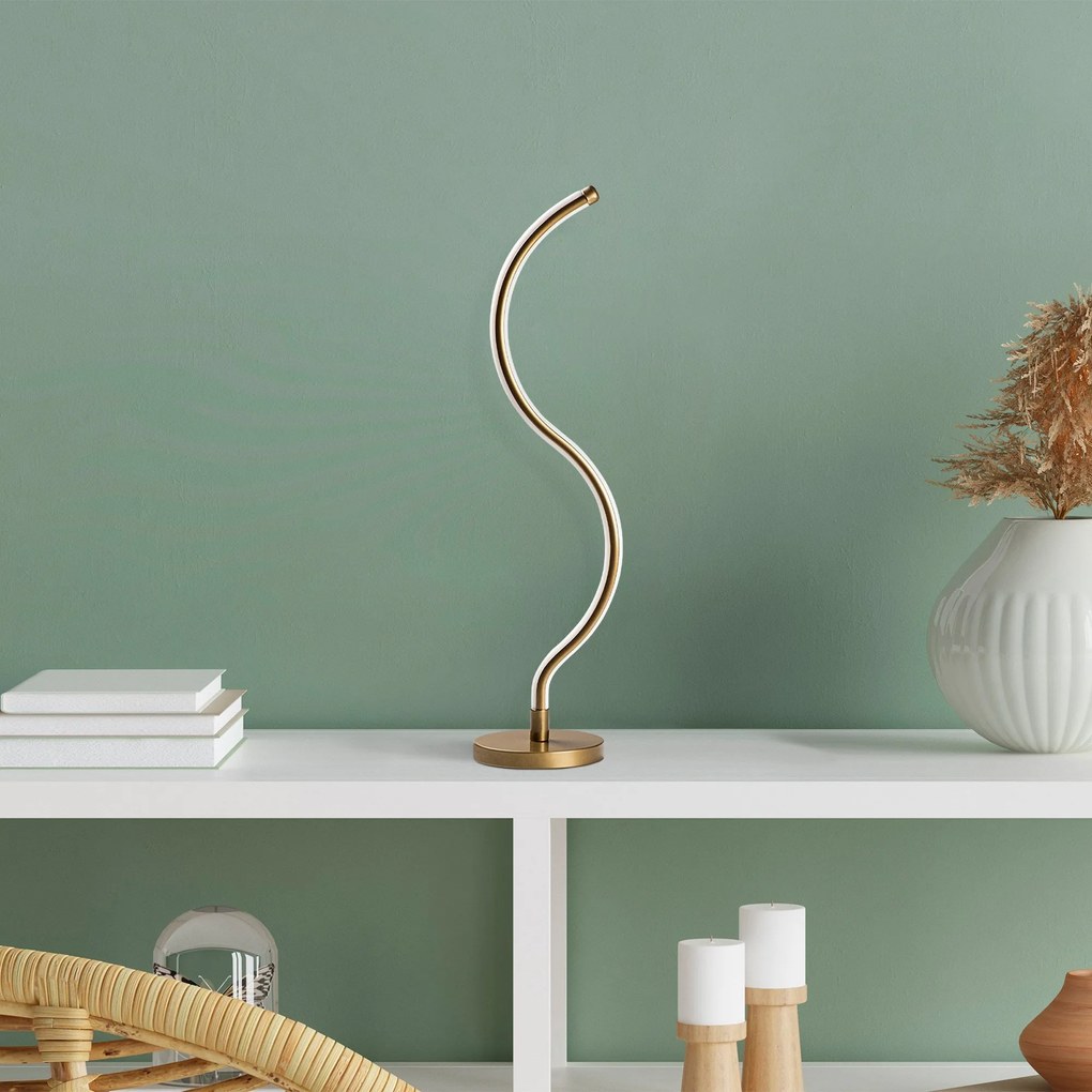 Candeeiro de Mesa Yilan – Dourado – Diâmetro 13 cm Altura 57 cm
