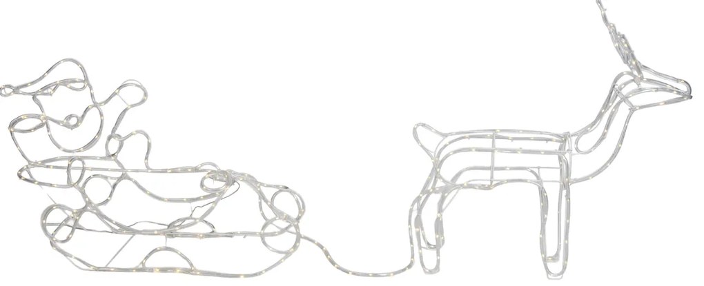 Candeeiro de pé de Natal Rena com Trenó 176cm Incl. LED com Temporizador IP44 - Sori