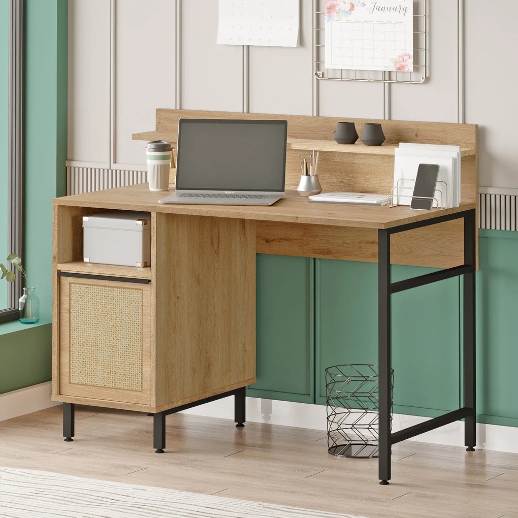 Secretária ON16 – Walnut Oak – 120 cm x 99,8 cm x 54,05 cm