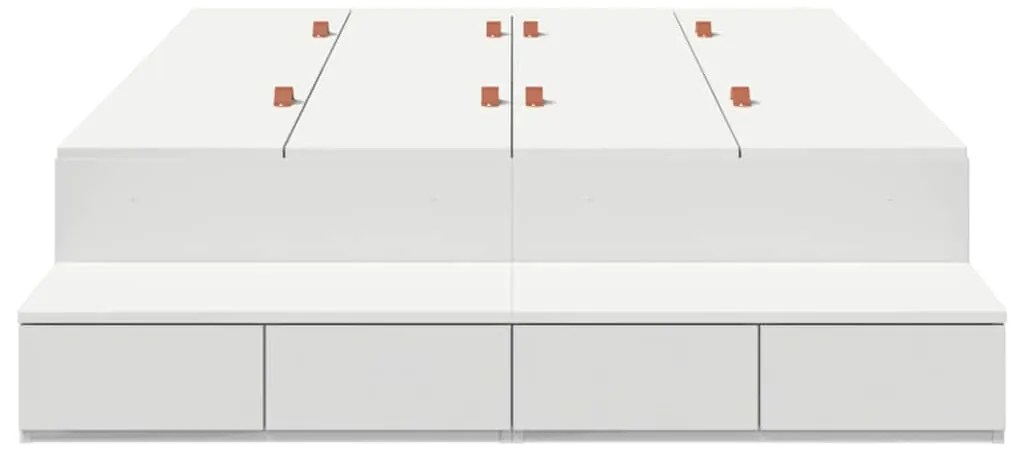 Cama de Armazenamento Branca 120x190 cm