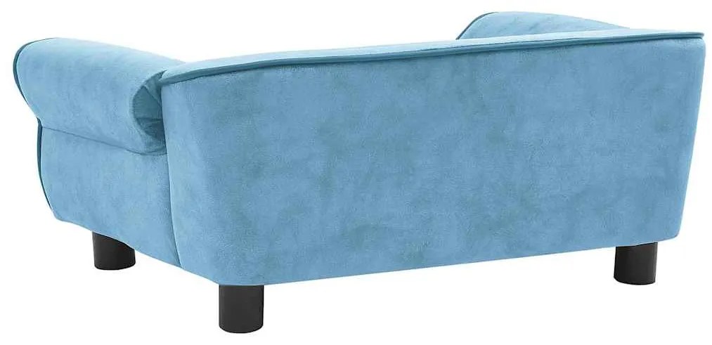 Sofá para cães 72x45x30 cm pelúcia turquesa