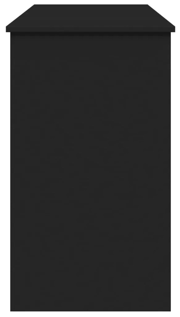 Toucador com espelho 100x45x76 cm preto