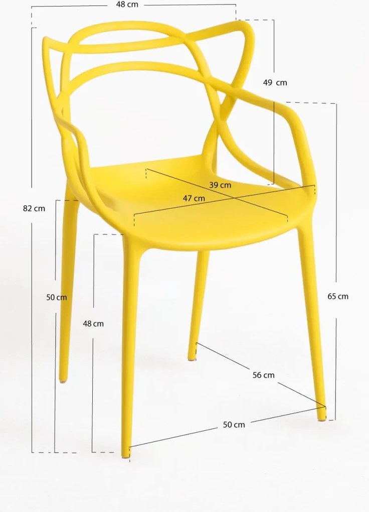 Pack 4 Cadeiras Korme - Amarelo