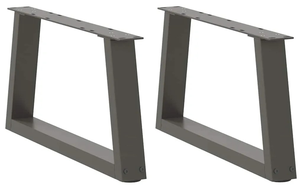 Pés para mesa de centro em V, 2 peças, antracite, 70x(30-31,3) cm, aço