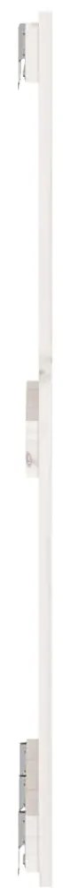 Cabeceira de parede 140x3x90 cm madeira de pinho maciça branco