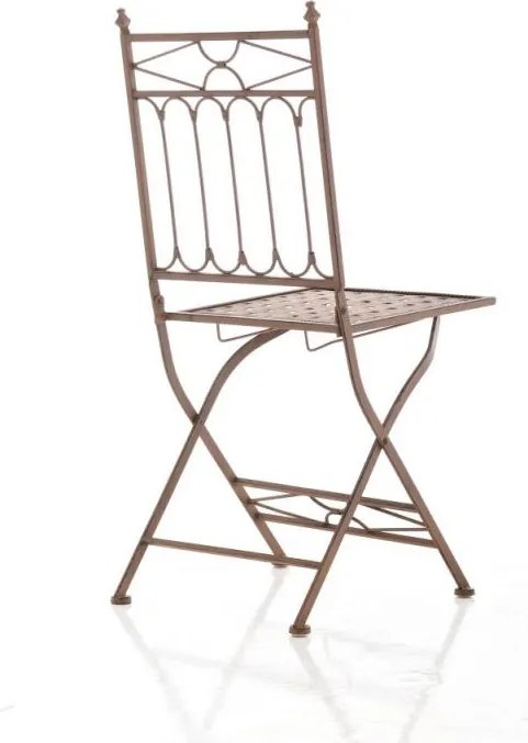 Cadeira de jardim dobrável Asina 40 x 95 x 40 cm Castanho antigo