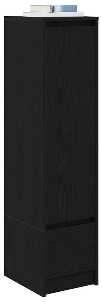 Aparador alto 29,5x34x119,5cm deriv. madeira carvalho preto