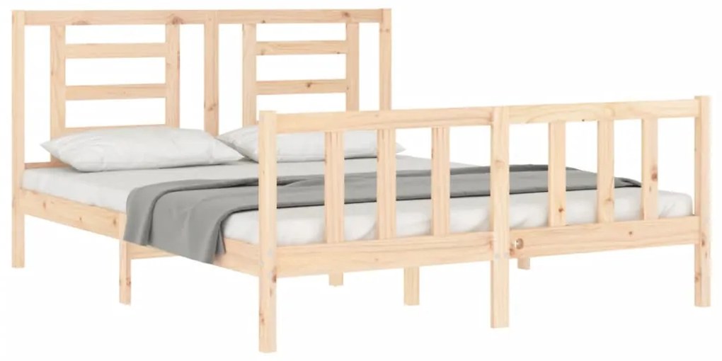 Cama sem colchão 160x200 cm madeira de pinho maciça