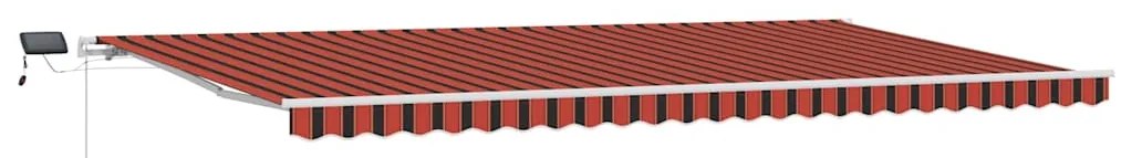 Toldo Retrátil Laranja e marrom 600 × 300 cm laranja e castanho