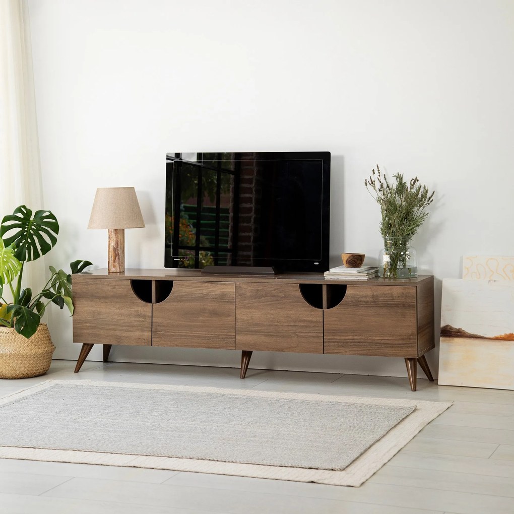 Móvel TV Grotte – Nogueira – 180x50x35 cm