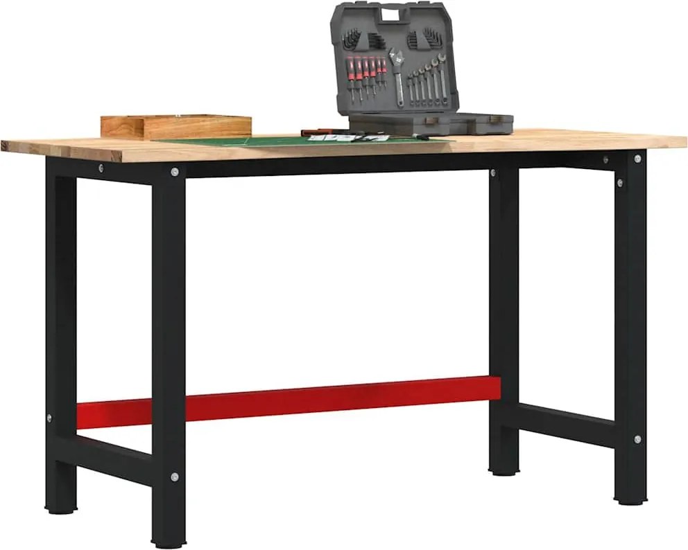 VidaXL Bancada 140x60x81,5 cm madeira de carvalho maciça