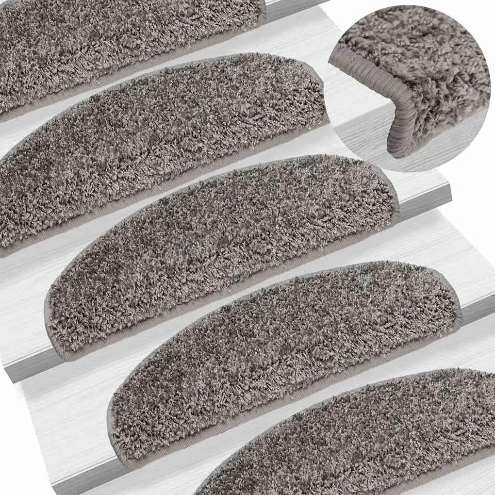 Tapetes de escada 20 pcs 65x21x4 cm cinzento