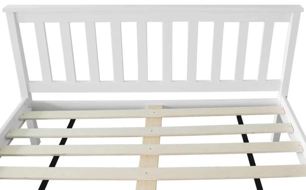 Cama com colchão 140x200 cm madeira de pinho maciça
