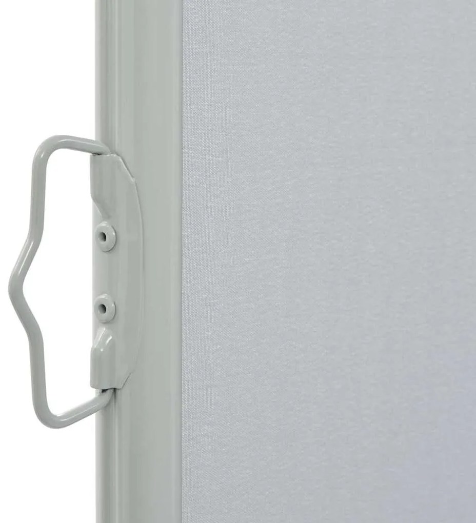 Toldo lateral retrátil para pátio 140x300 cm cinzento