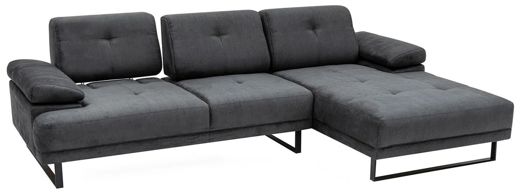 Sofá de Canto Mustang – Antracite – 274 x 174 cm