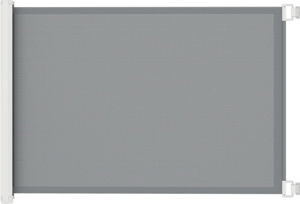 PawHut Barreira de Segurança para Cães Extensível Grade Retrátil para Animais de Estimação 5,5-115x5,5x82,5cm Cinza | Aosom Portugal