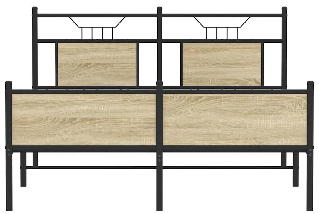Estrutura cama s/ colchão derivados de madeira carvalho sonoma